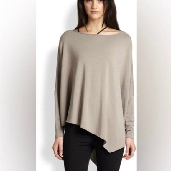 Helmut Lang Drop Shoulder Long Sleeve Asymmetrical Sweater Top - Picture 1 of 4